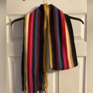 Multi-colored striped scarf